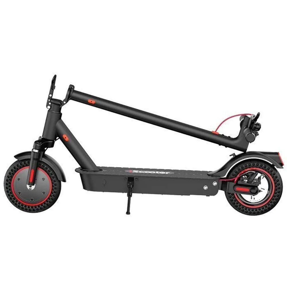 Trottinette électrique iScooter i9 Max pliée, vue de profil