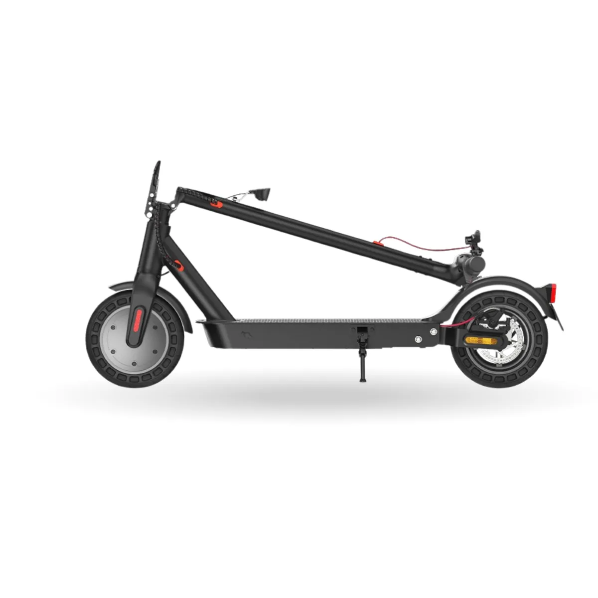 Trottinette électrique isinwheel E9T Max pliée, vue de profil