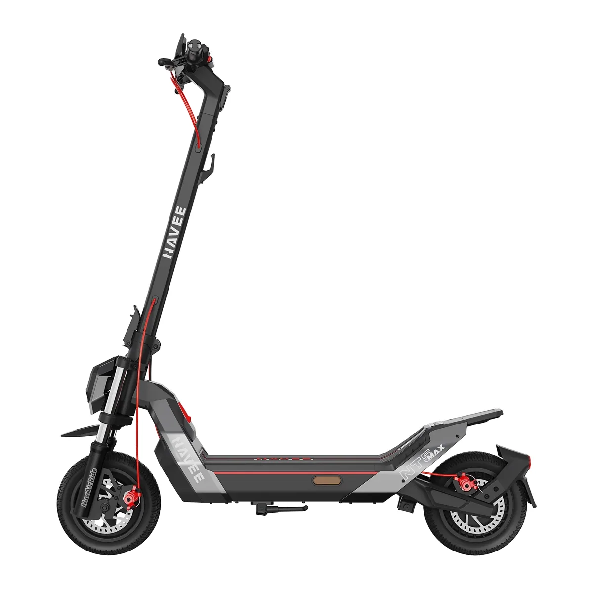 Trottinette électrique Navee NT5 Max noire et grise, vue de profil côté gauche
