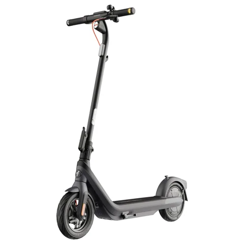 Trottinette électrique Segway Ninebot E2 Pro E noire, vue de trois quarts avant, dépliée