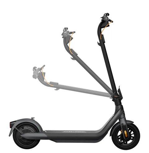 Trottinette électrique Segway-Ninebot E2 Pro E montrée en plusieurs étapes de pliage