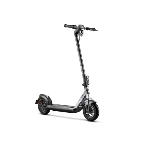 Trottinette électrique Niu KQi Air argent vue de trois-quarts avant gauche
