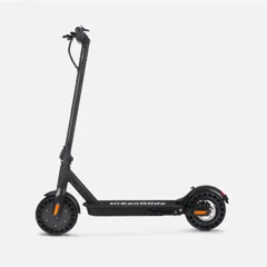 Trottinette électrique Urbanglide Ride 100XS noire, vue de profil, guidon déplié