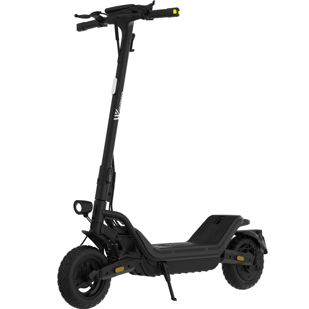 Trottinette électrique Wispeed SUVPILOT 150 R noire vue de trois quarts avant