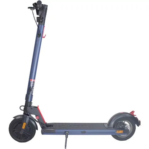 Trottinette électrique Wispeed T855 bleu nuit vue de profil, roue avant à gauche