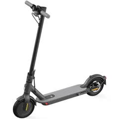 Trottinette électrique Xiaomi Mi Electric Scooter 1S noire, vue de trois quarts avant, dépliée