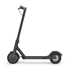 Trottinette électrique Xiaomi Mi Electric Scooter M365 noire, vue de profil, dépliée