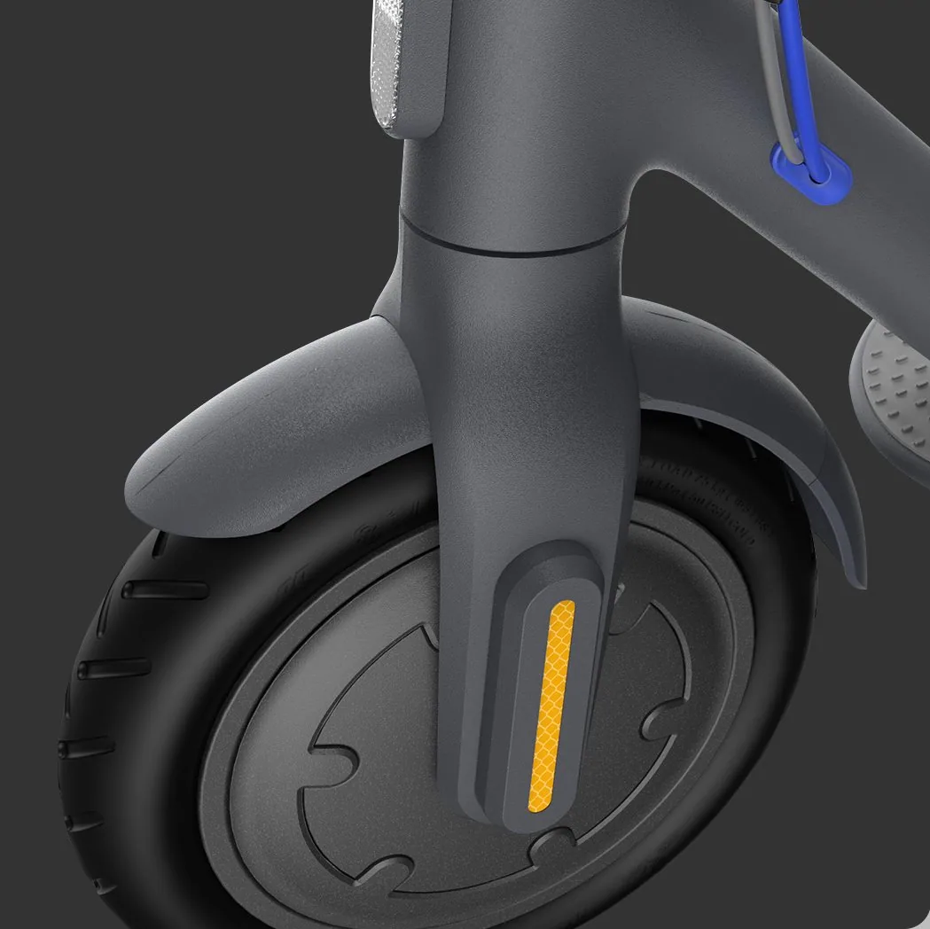 Roue avant et fourche de la Mi Electric Scooter 3 avec catadioptre orange