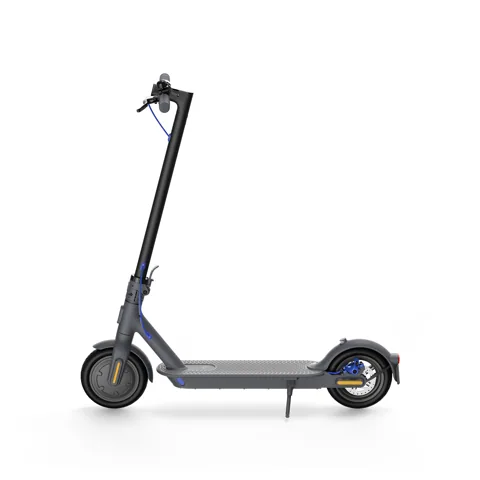 Mi Electric Scooter 3 noire dépliée, vue de profil légèrement de trois-quarts
