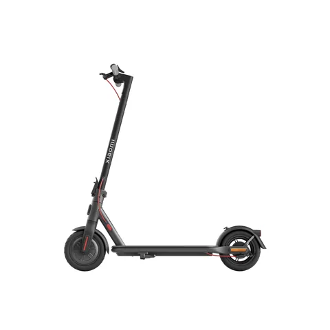 Trottinette électrique Xiaomi Electric Scooter 4 Lite noire, vue de profil, dépliée