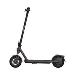 Trottinette électrique Xiaomi Electric Scooter Elite noire, vue de trois quarts avant, dépliée